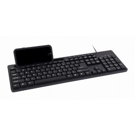 Gembird | Multimedia keyboard with phone stand | KB-UM-108 | Multimedia | Wired | US | Black | g - 3